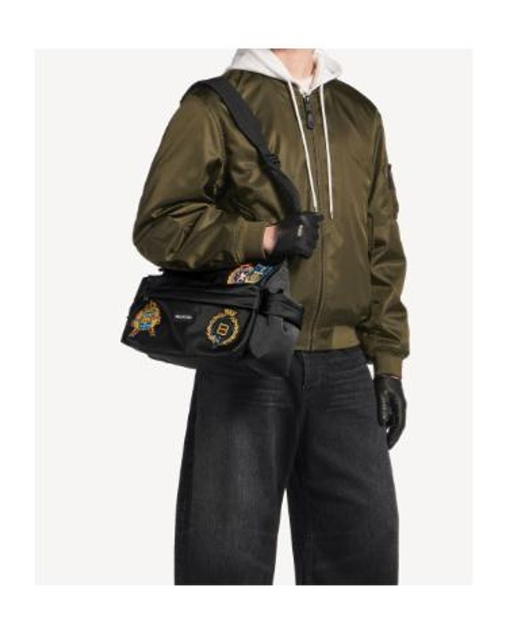 Balenciaga Black Explorer Medium Shoulder Bag for men