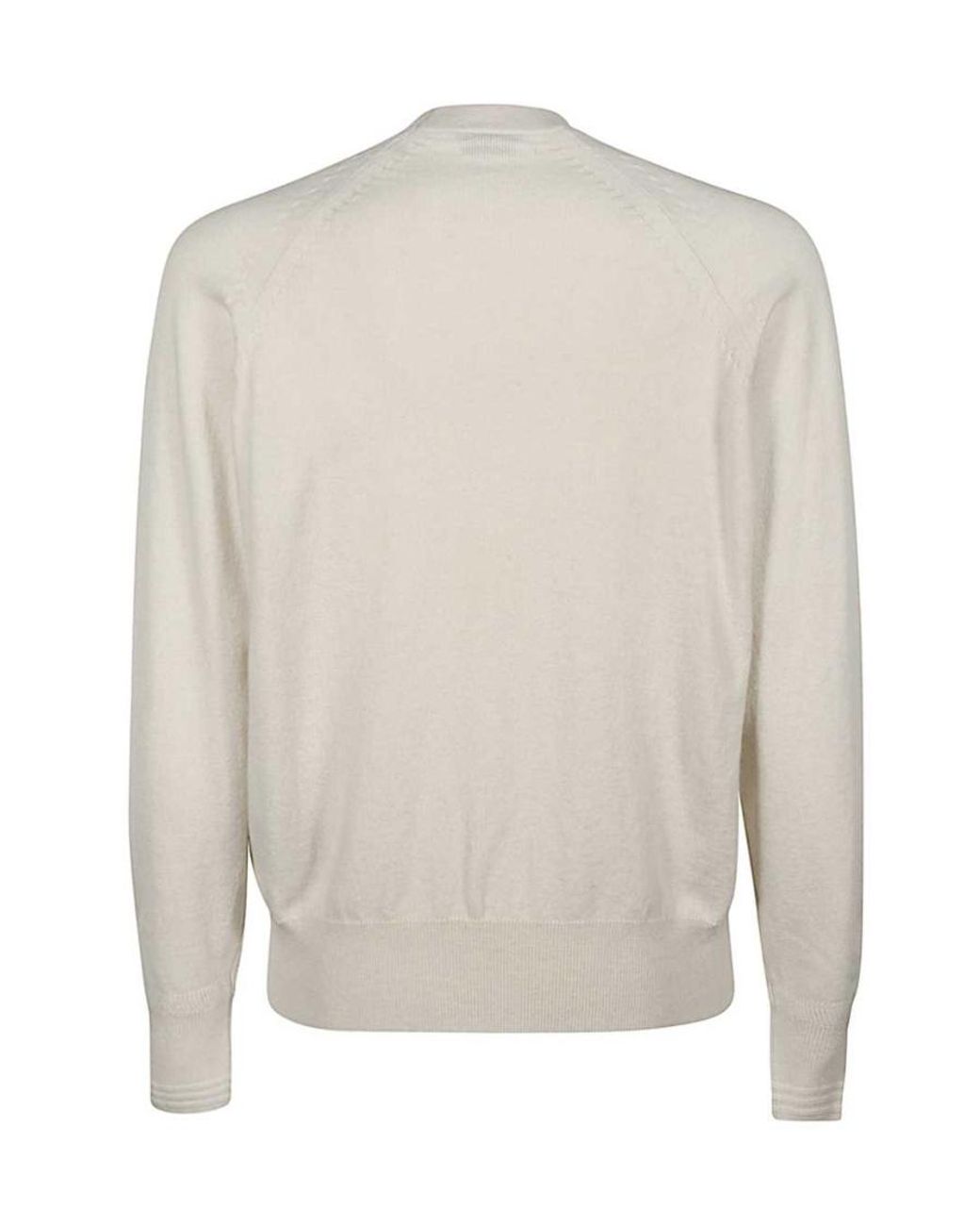 Tom Ford White Round-Neck Knitted Pullover for men