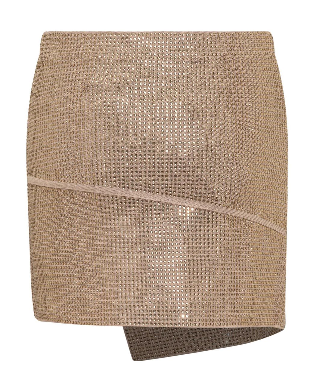 ANDREADAMO Brown Andreadamo Asymmetric Embellished Skirt