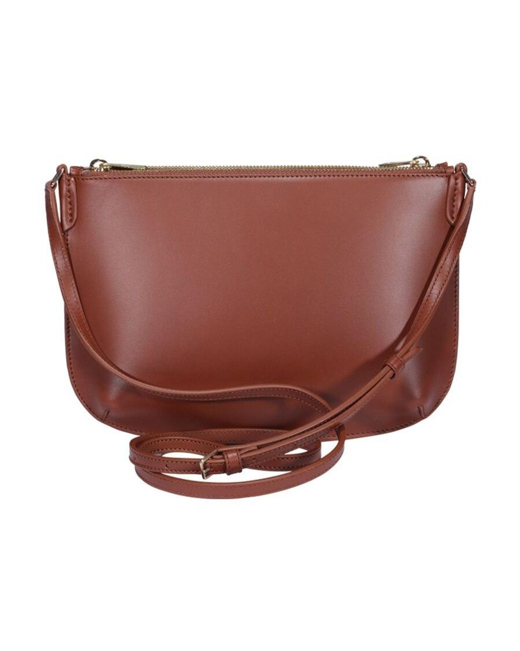 A.P.C. Brown Sarah Logo Crossbody Bag