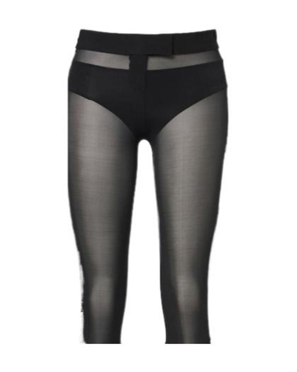 Magda Butrym Black Sheer Capri Pants And Briefs Set