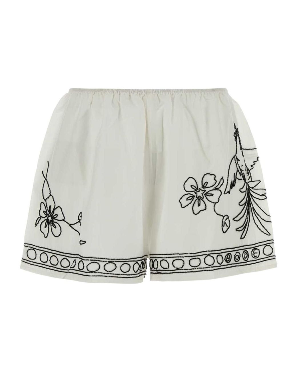 Bode Gray Beaded Shorts