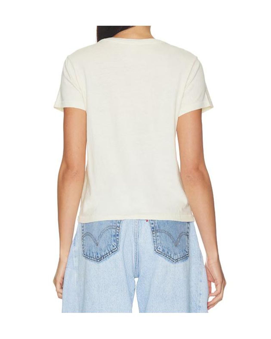 Re/done White Graphic Crew-Neck T-Shirt