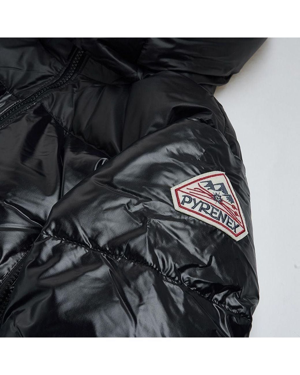 Pyrenex Black Shiny Hooded Puffer Jacket for men