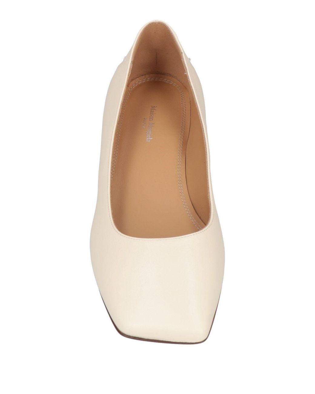 Maison Margiela Natural Square Toe Ballet Flats