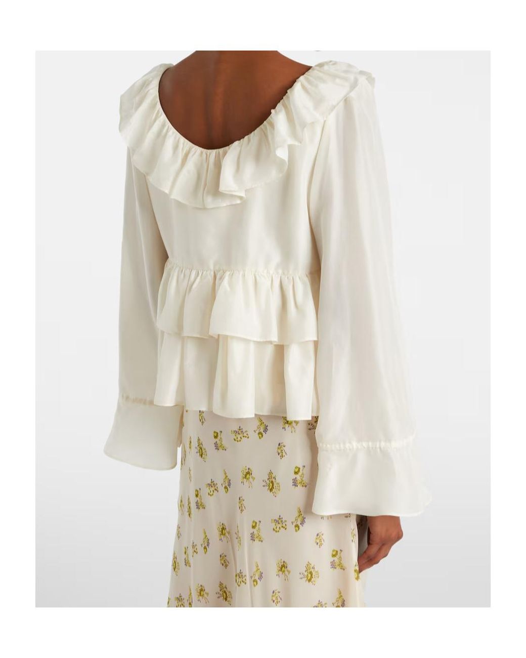 Dorothee Schumacher White Ruffled Silk Cover-Up