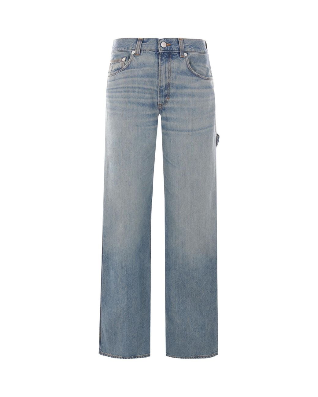 Haikure Blue Logo Patch Relaxed Fit Jeans