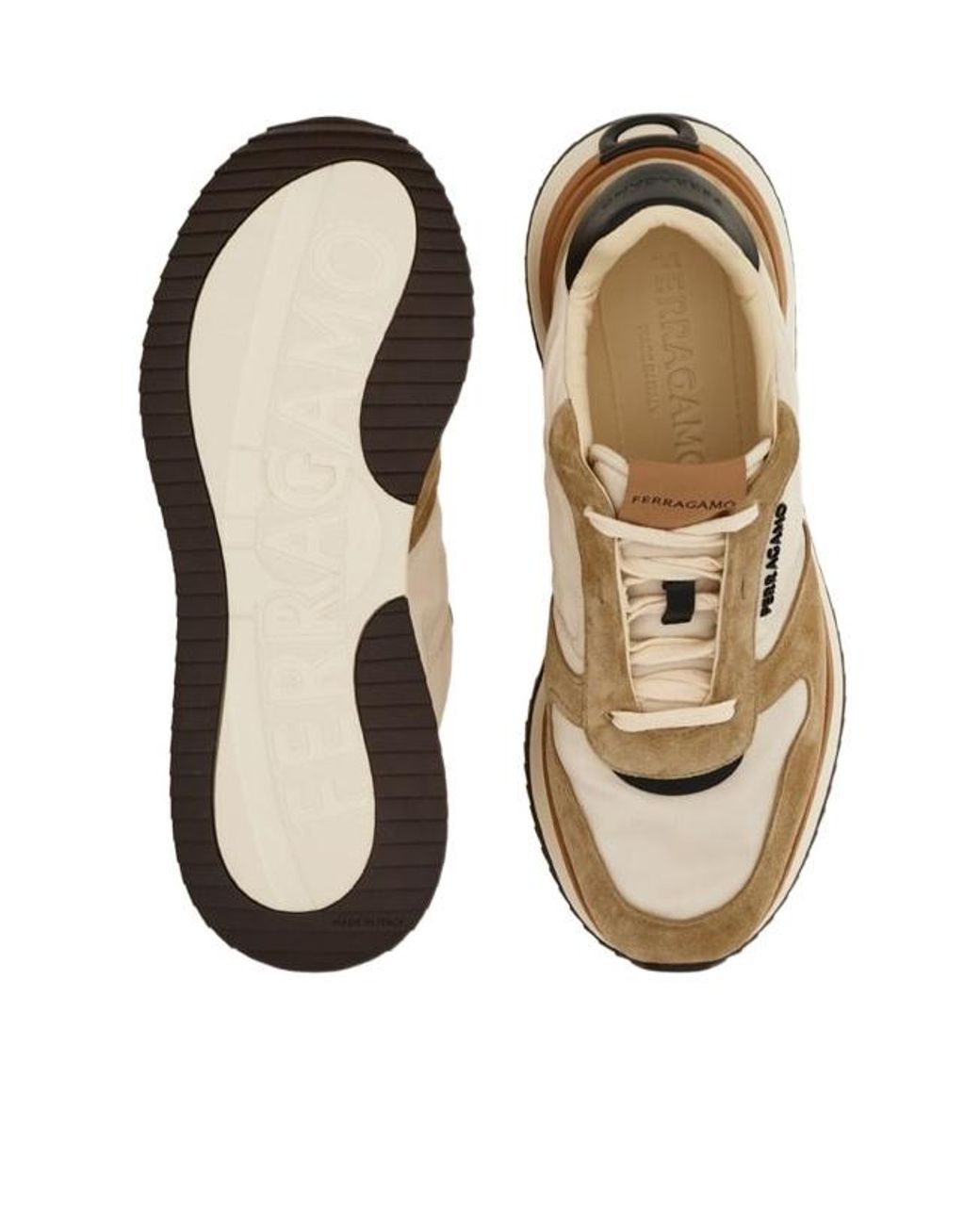Ferragamo Natural Neutrals Trainers for men