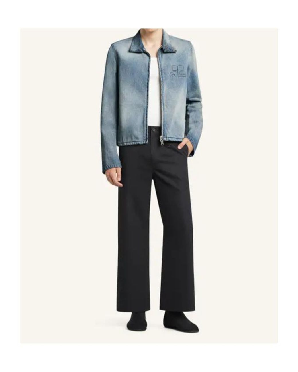 Courreges Blue Courrèges City Shadow Denim Jacket for men