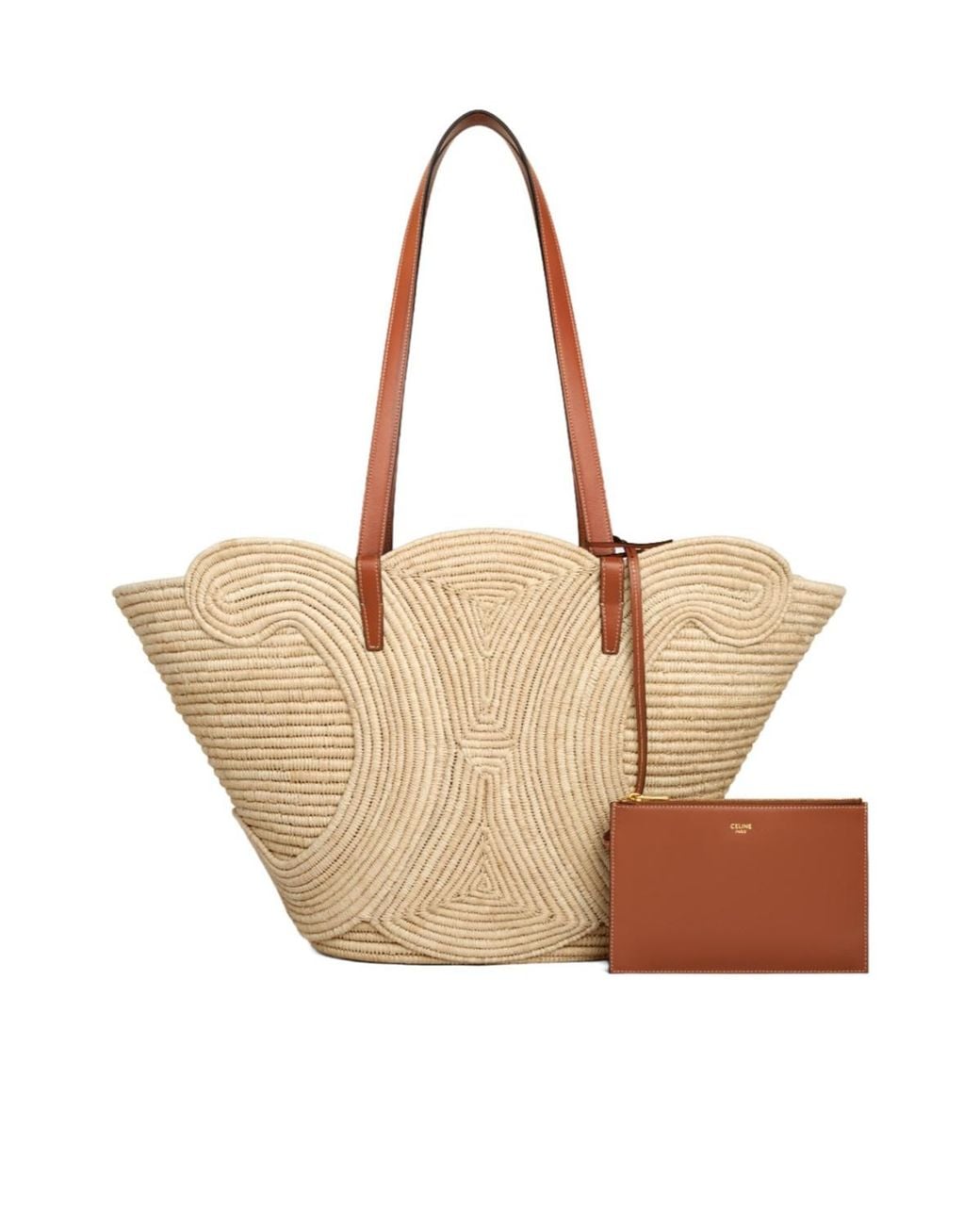 Céline Natural Classic Panier Medium Braided Triomphe