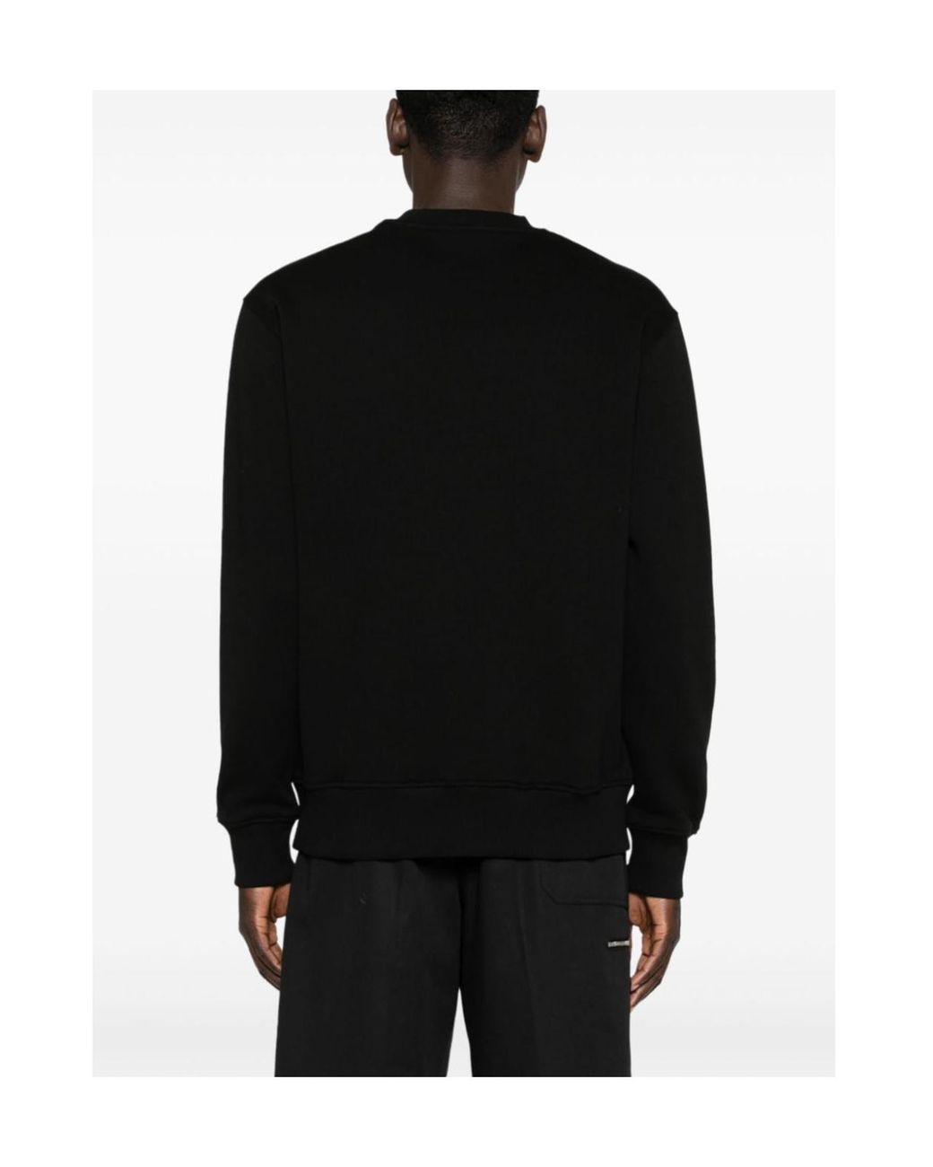 Versace Jeans Black Couture Logo Print Sweater for men