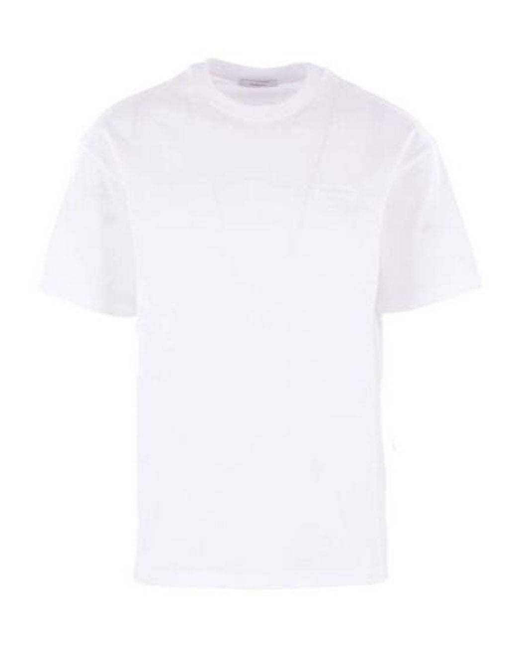 Givenchy White Logo Detailed Crewneck T-Shirt for men