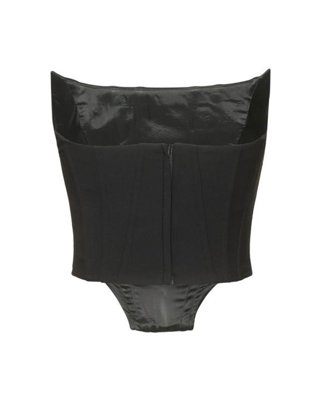 GIUSEPPE DI MORABITO Black Double Twisted Wool Corset Top