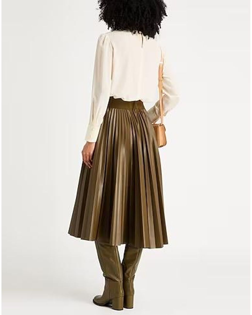 Chloé White Solid Color Chiffon Top