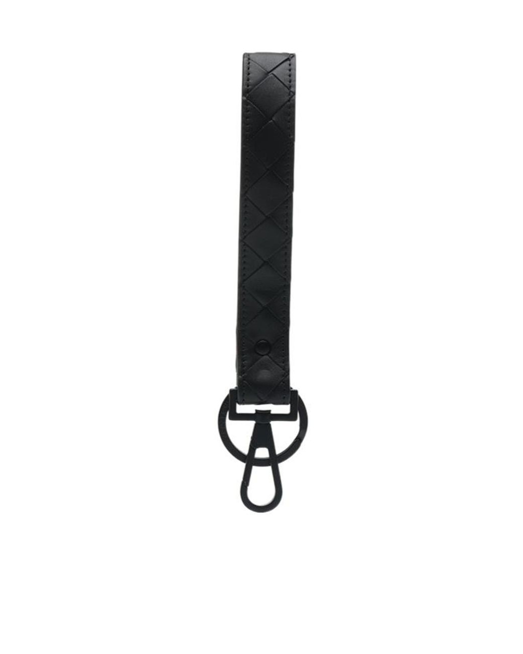 Bottega Veneta White Logo Keychain for men