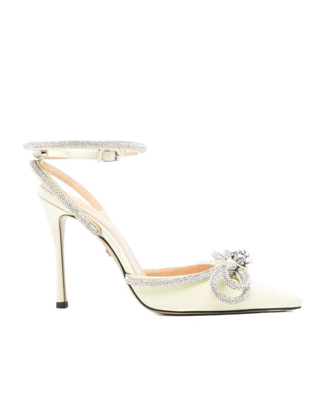 Mach & Mach White Open-Toe High-Heeled Sandals