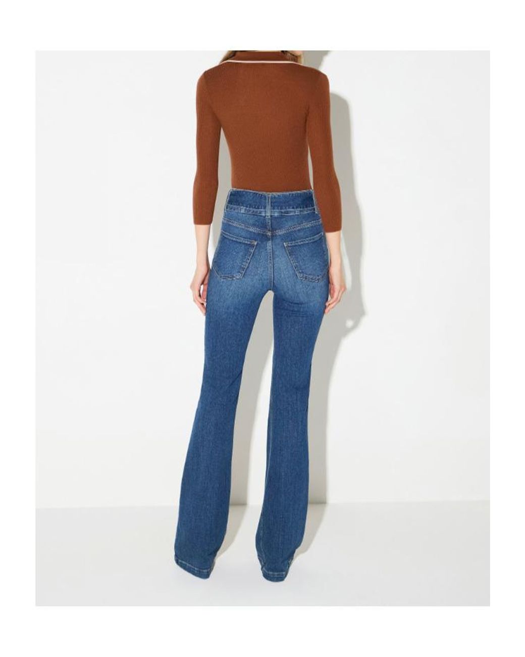 Elisabetta Franchi Brown Logo Knit Polo Top