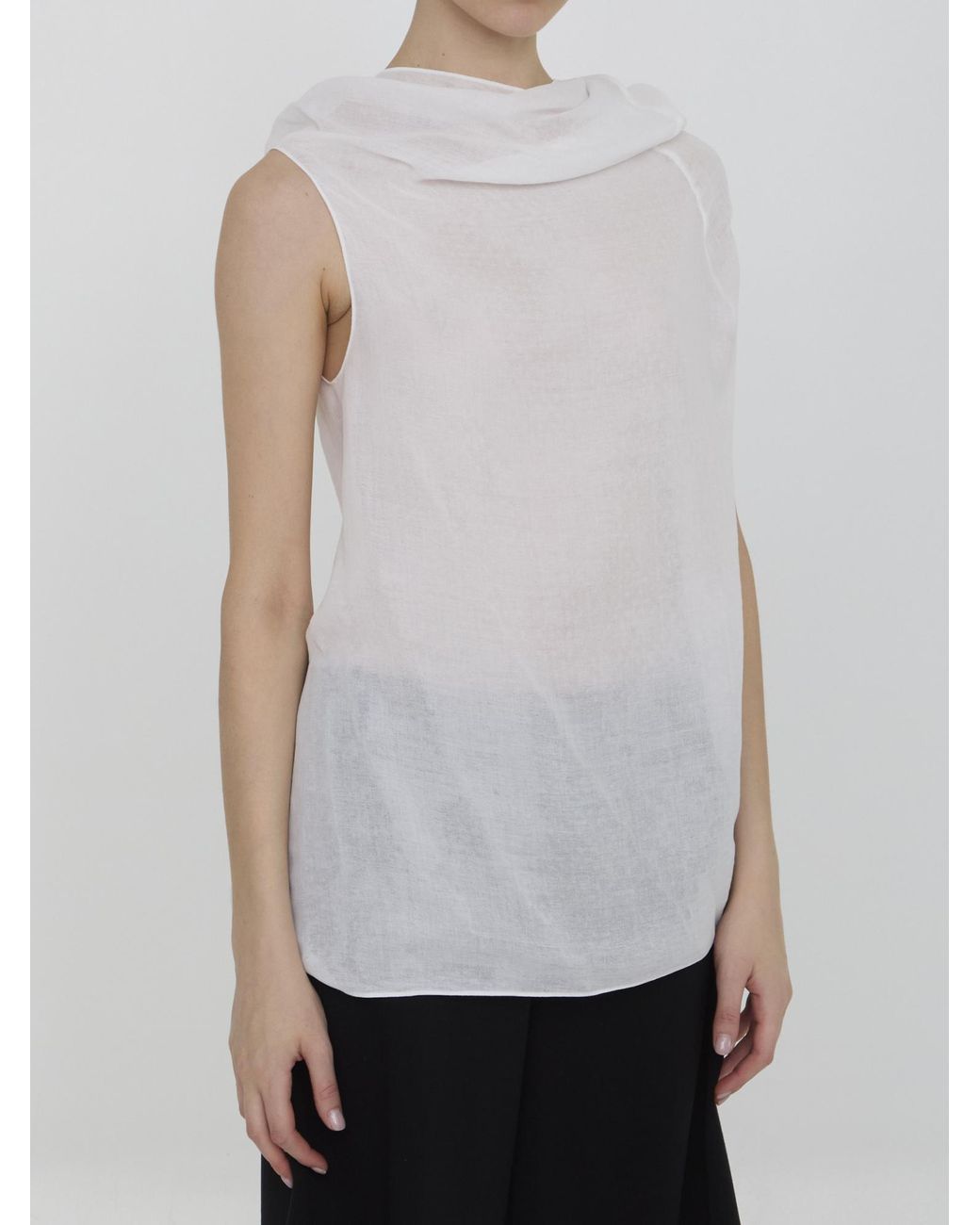 The Row White Aria Top In Cotton