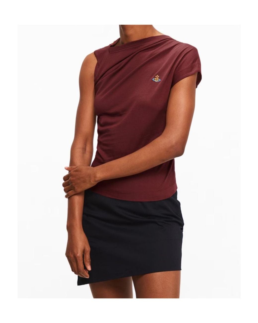 Vivienne Westwood Red Asymmetrical Design T-Shirt