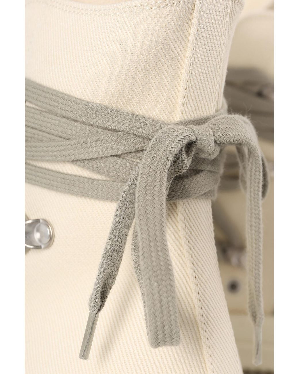 Rick Owens Natural Lace-Up High-Top Casual Shoes for men