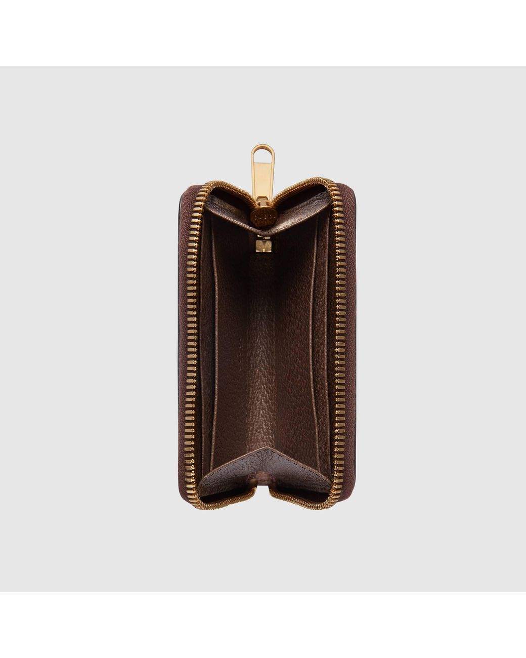 Gucci Brown Ophidia Card Case Wallet, Gg Canvas