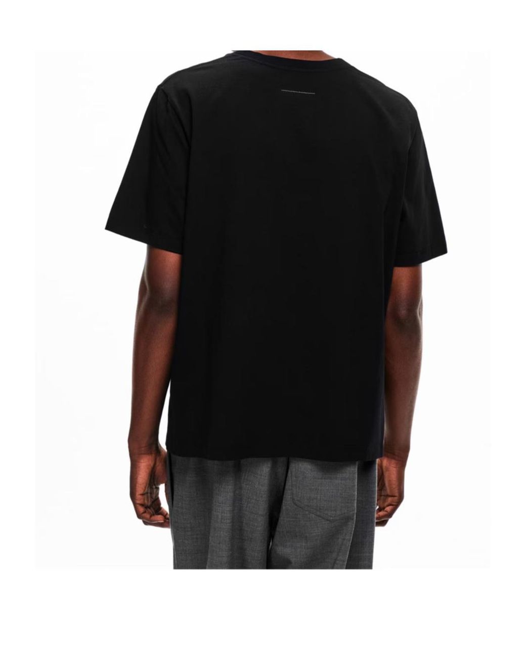 MM6 by Maison Margiela Black Logo T-Shirt for men