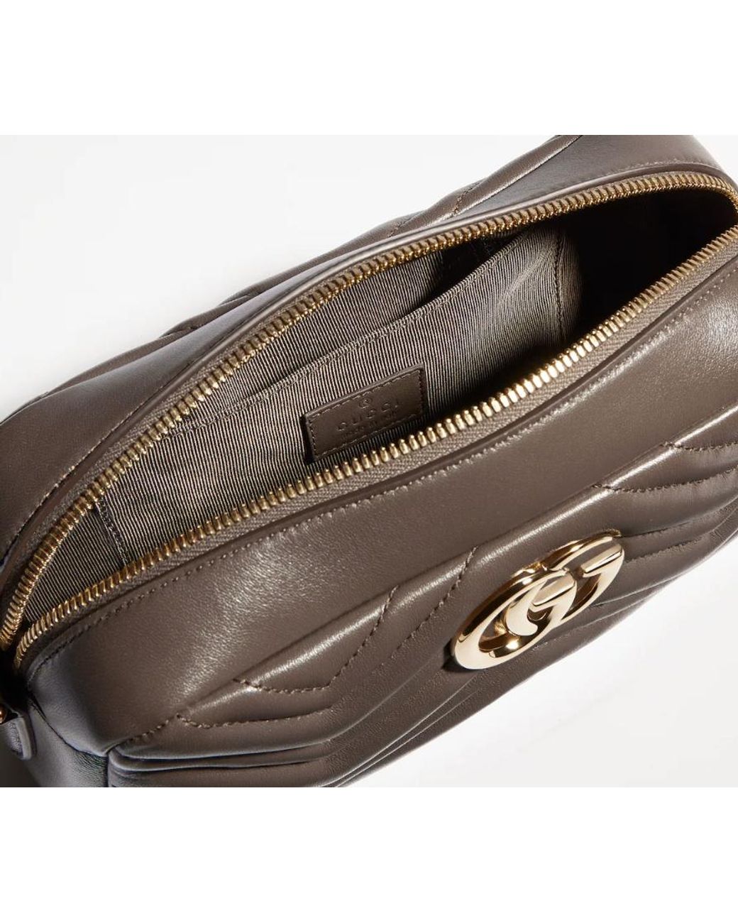 Gucci Brown Gg Marmont Small Camera Bag