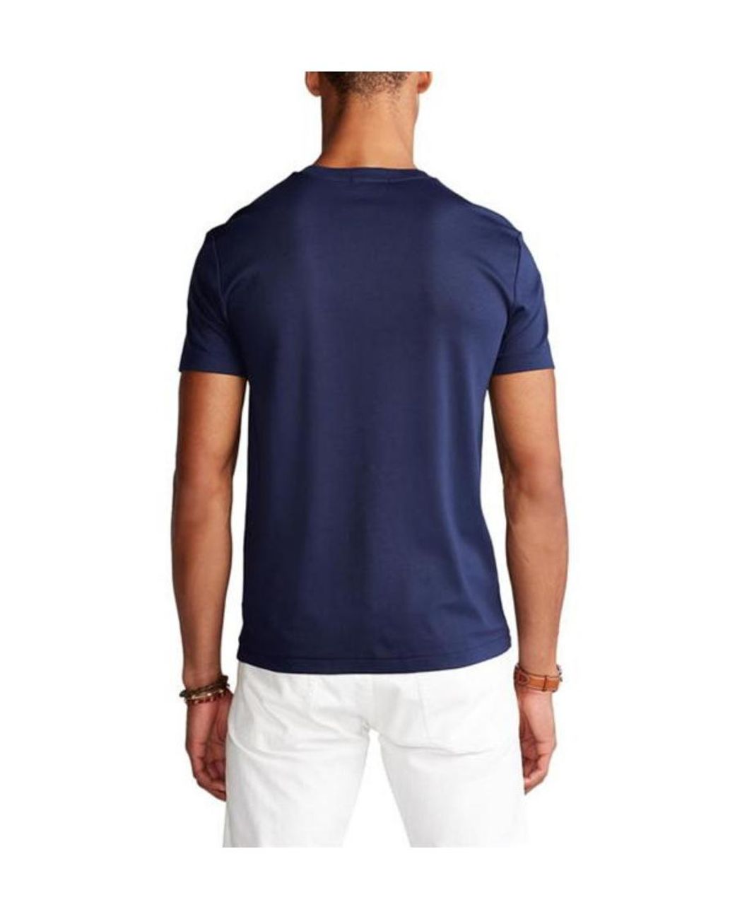 Polo Ralph Lauren Blue Round-Neck Logo T-Shirt for men