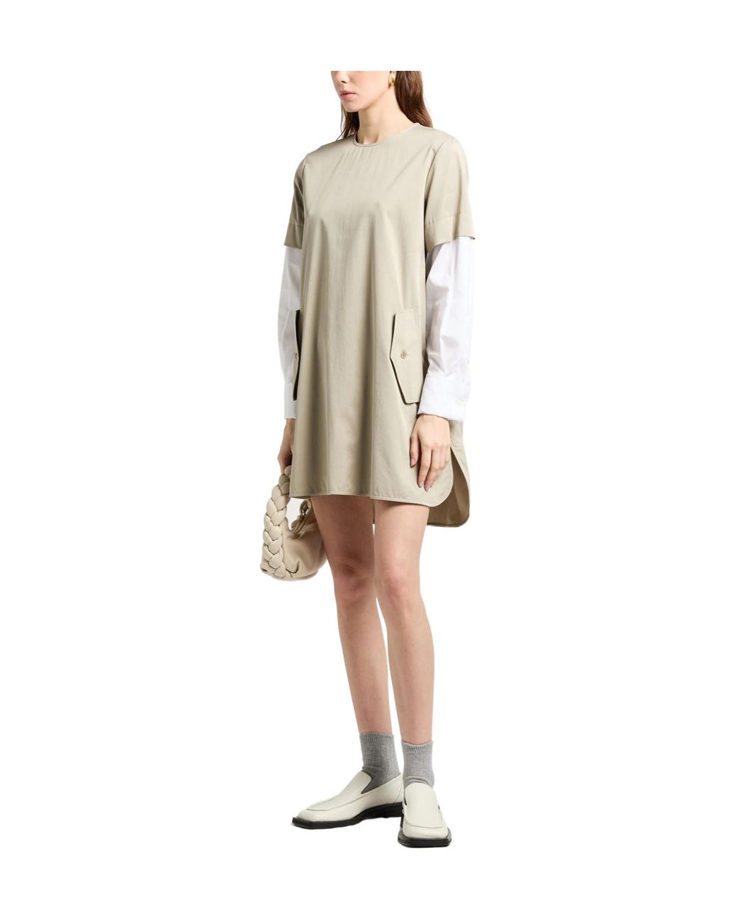 Max Mara Natural Two-Tone Trumpet Skirt
