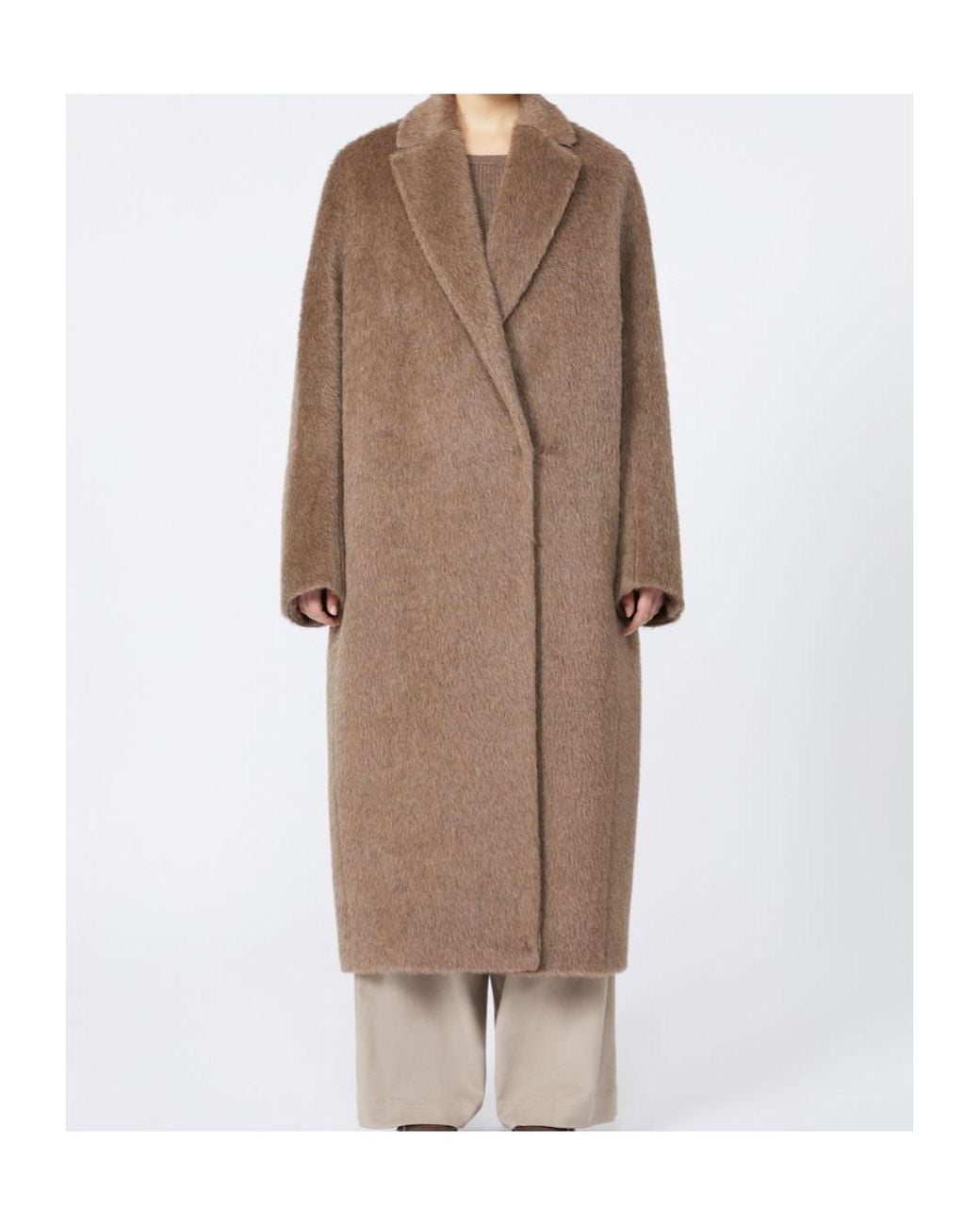 Max Mara Brown 'S Giorgia Long-Sleeved Coat