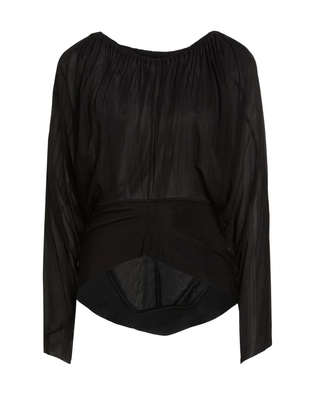 Rick Owens Black Plain Colour Tops