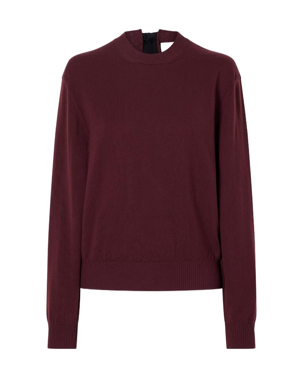 Lanvin Purple Bow-Detailed Wool-Blend Cardigan