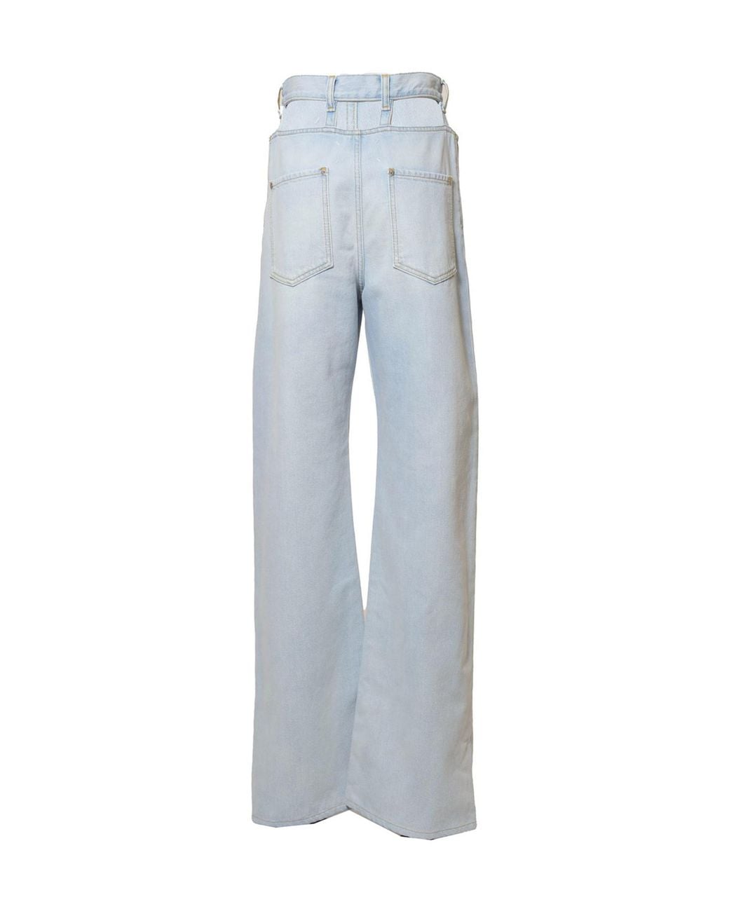Maison Margiela Blue High-Waisted Wide-Leg Jeans