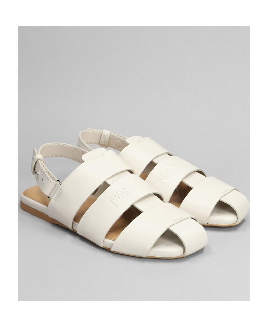 J.W. Anderson Natural Jw Anderson Caged Design Slingback Fisherman Sandals