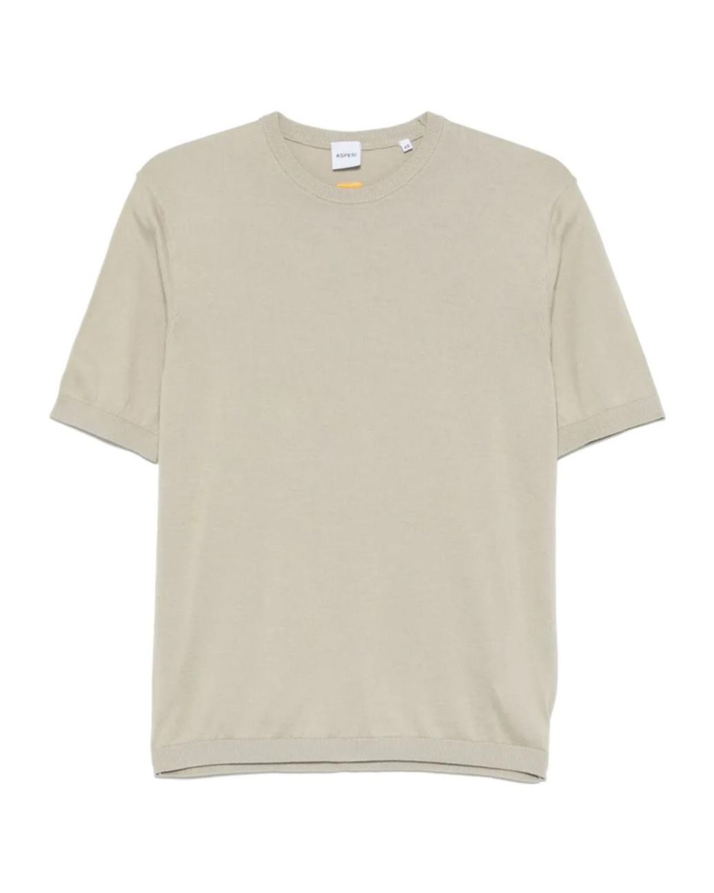 Aspesi White Fine-Knit T-Shirt for men