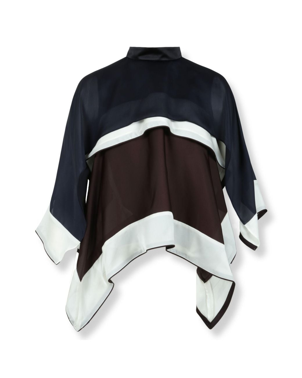 Sacai Black Draped Blouse