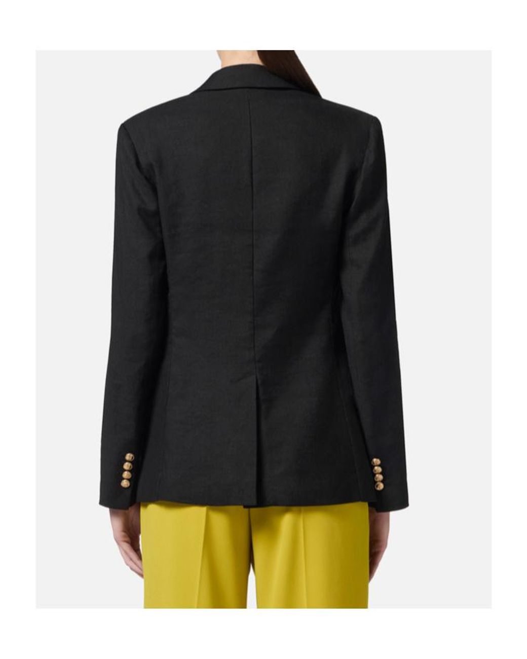 ジャケット Elisabetta Franchi LINEN GABARDINE JACKET Elisabetta Franchi Single-Breasted Long-Sleeved Jacket in