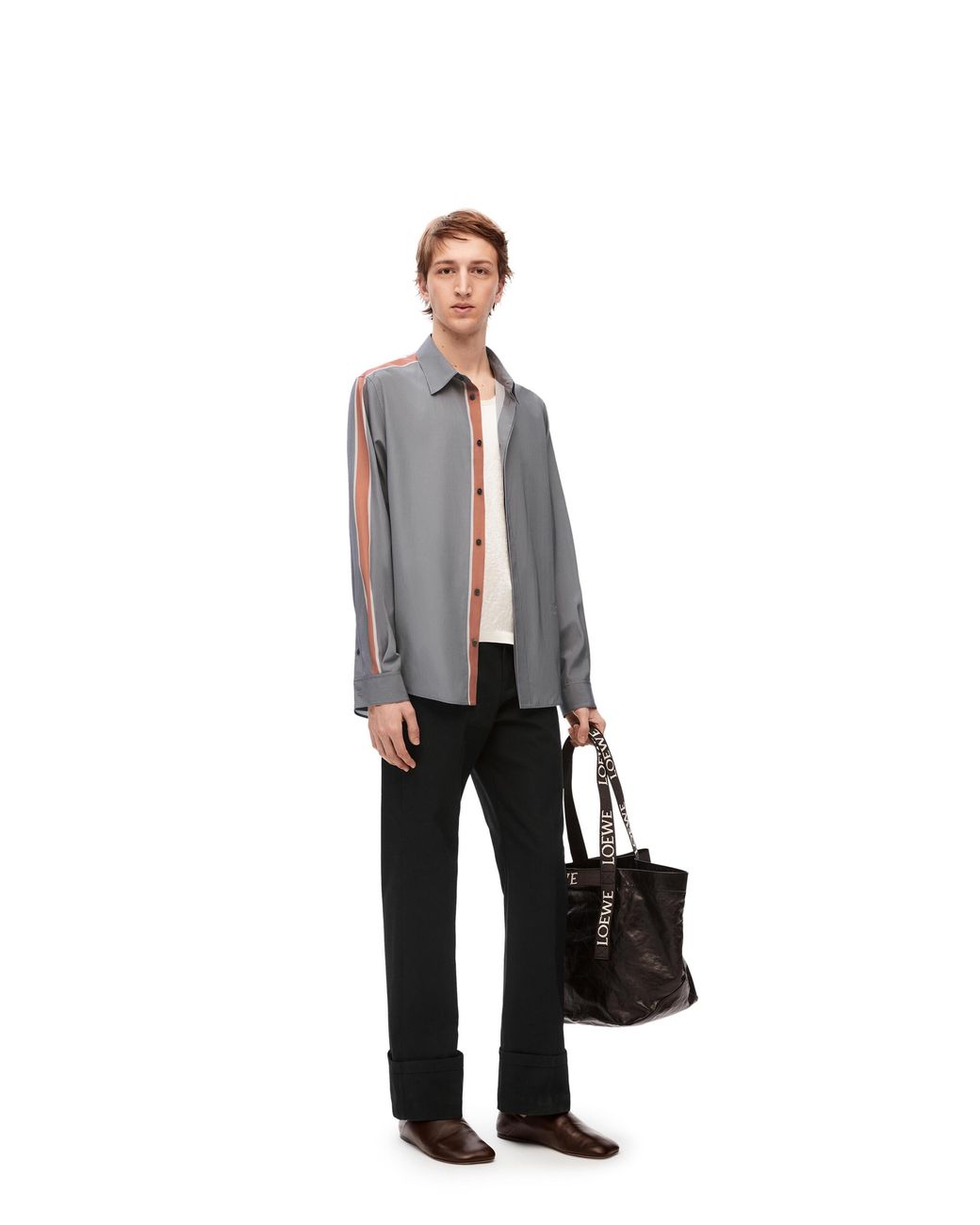 Loewe Black Fisherman Turn-Up Trousers for men