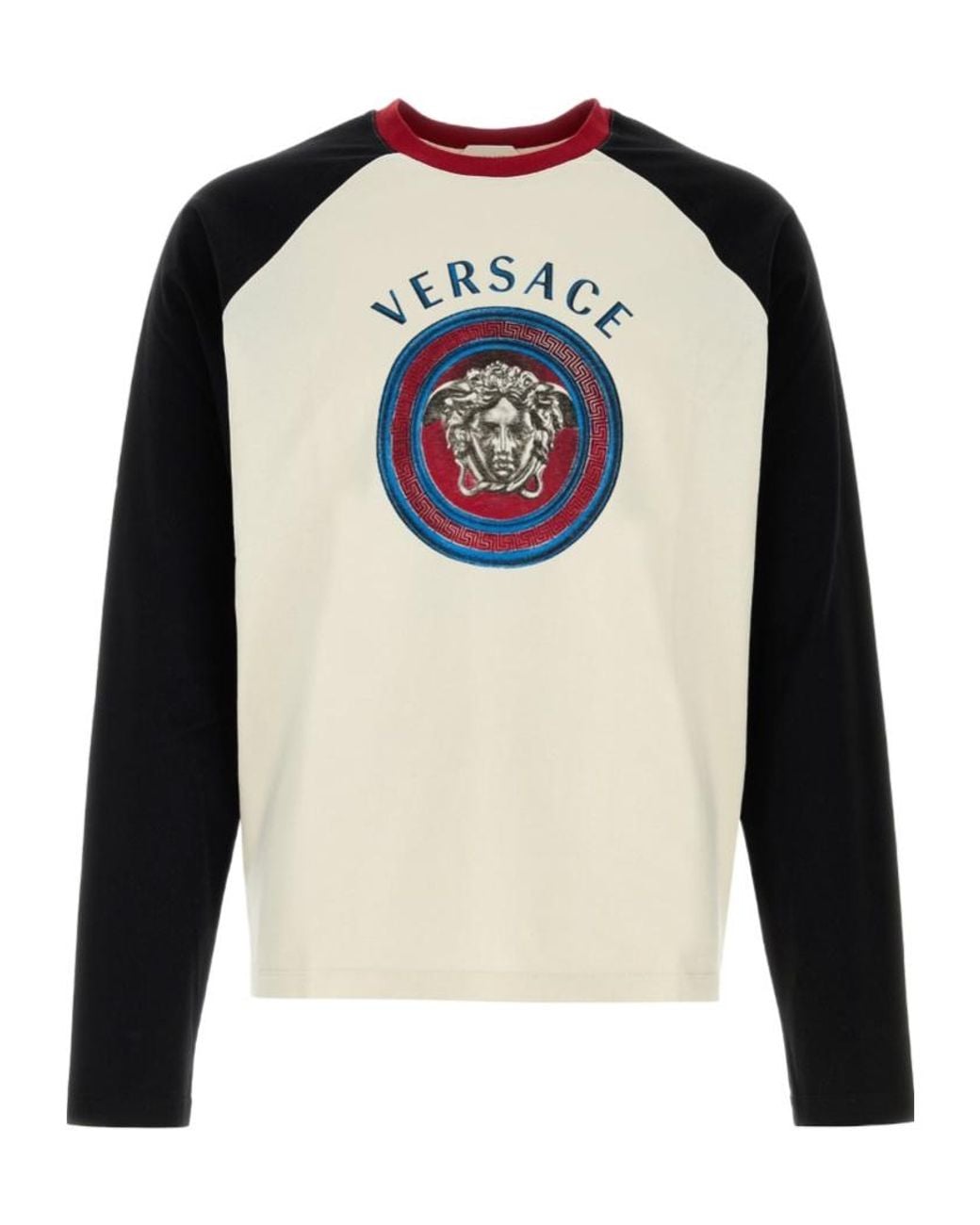 Versace Black Medusa Logo Long-Sleeved T-Shirt for men