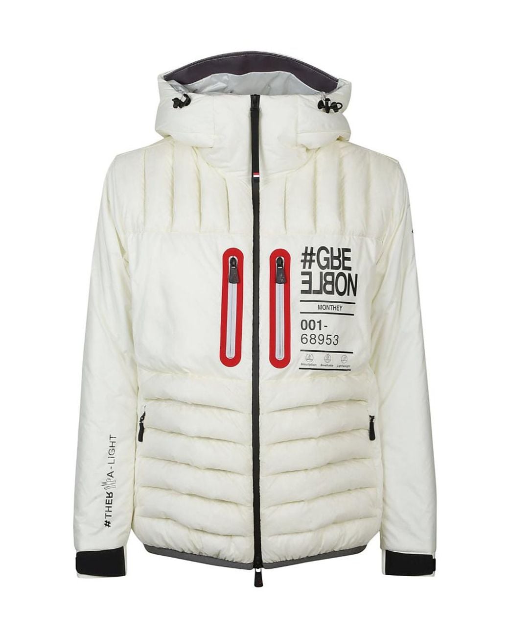 Moncler White Quilted Hooded Cotton Suit for men