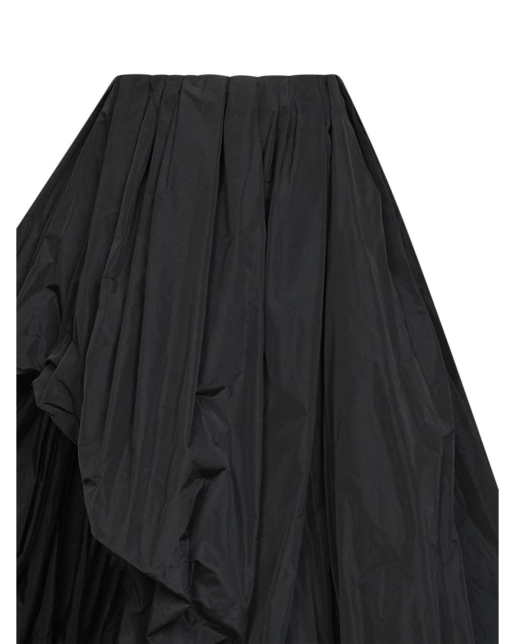 Jil Sander Black Draped Taffeta Balloon Skirt