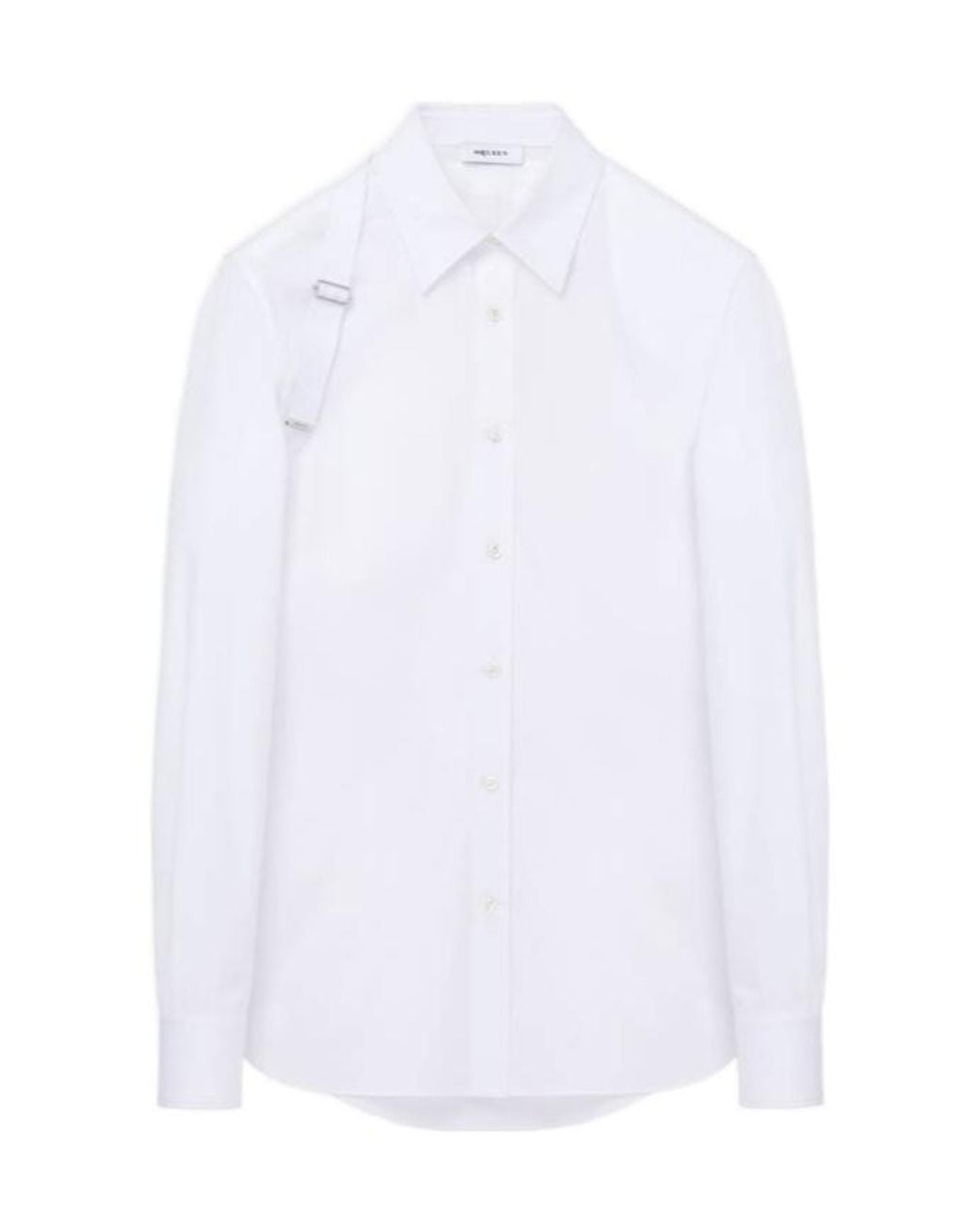 McQueen White Harnes Long Sleeved Shirt for men