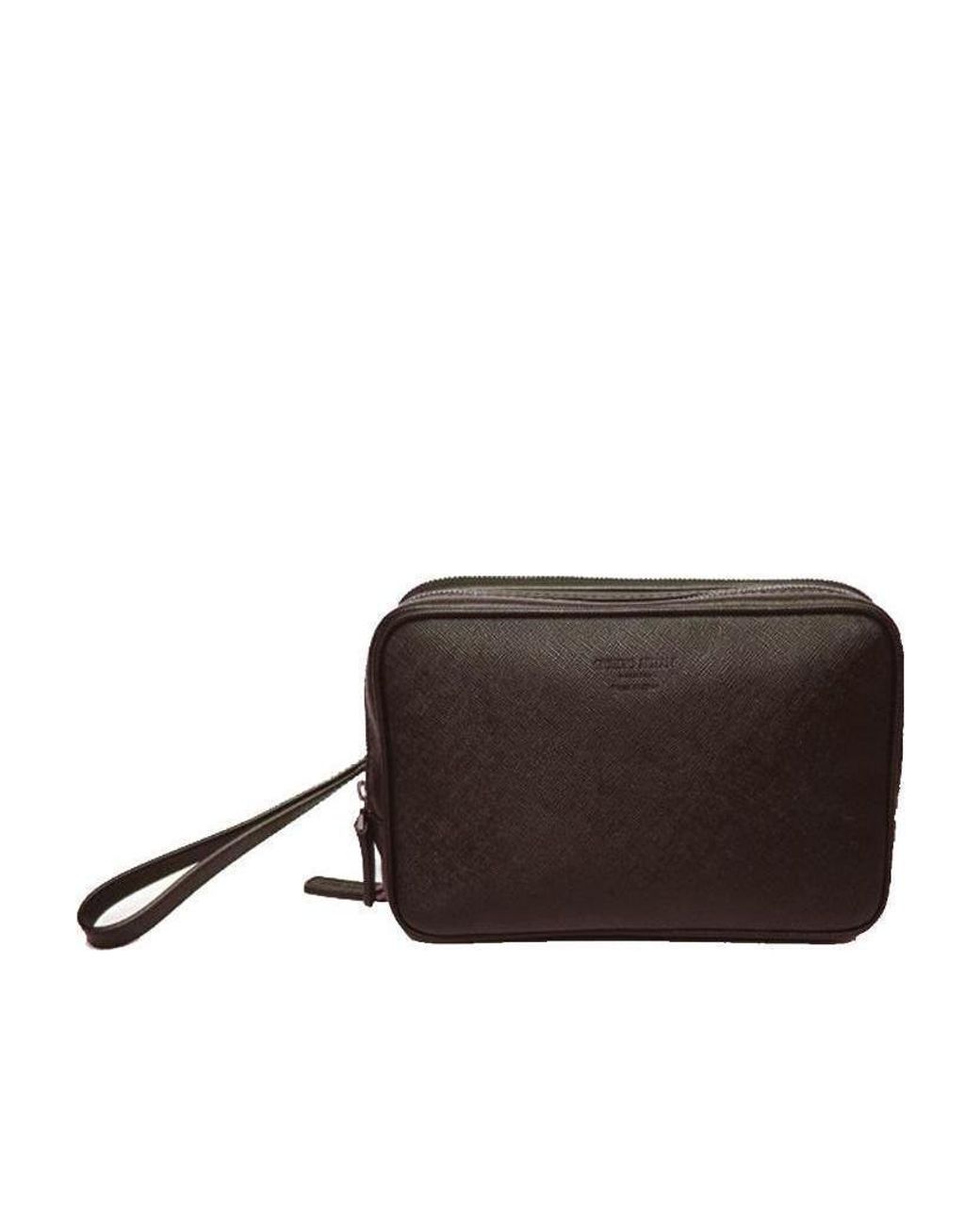 Giorgio Armani Brown Logo Details Clutch for men
