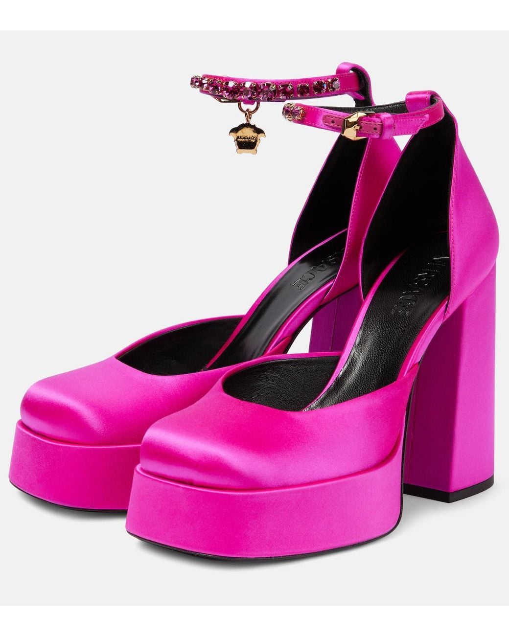 Versace Pink Medusa Aevitas Platform Heels