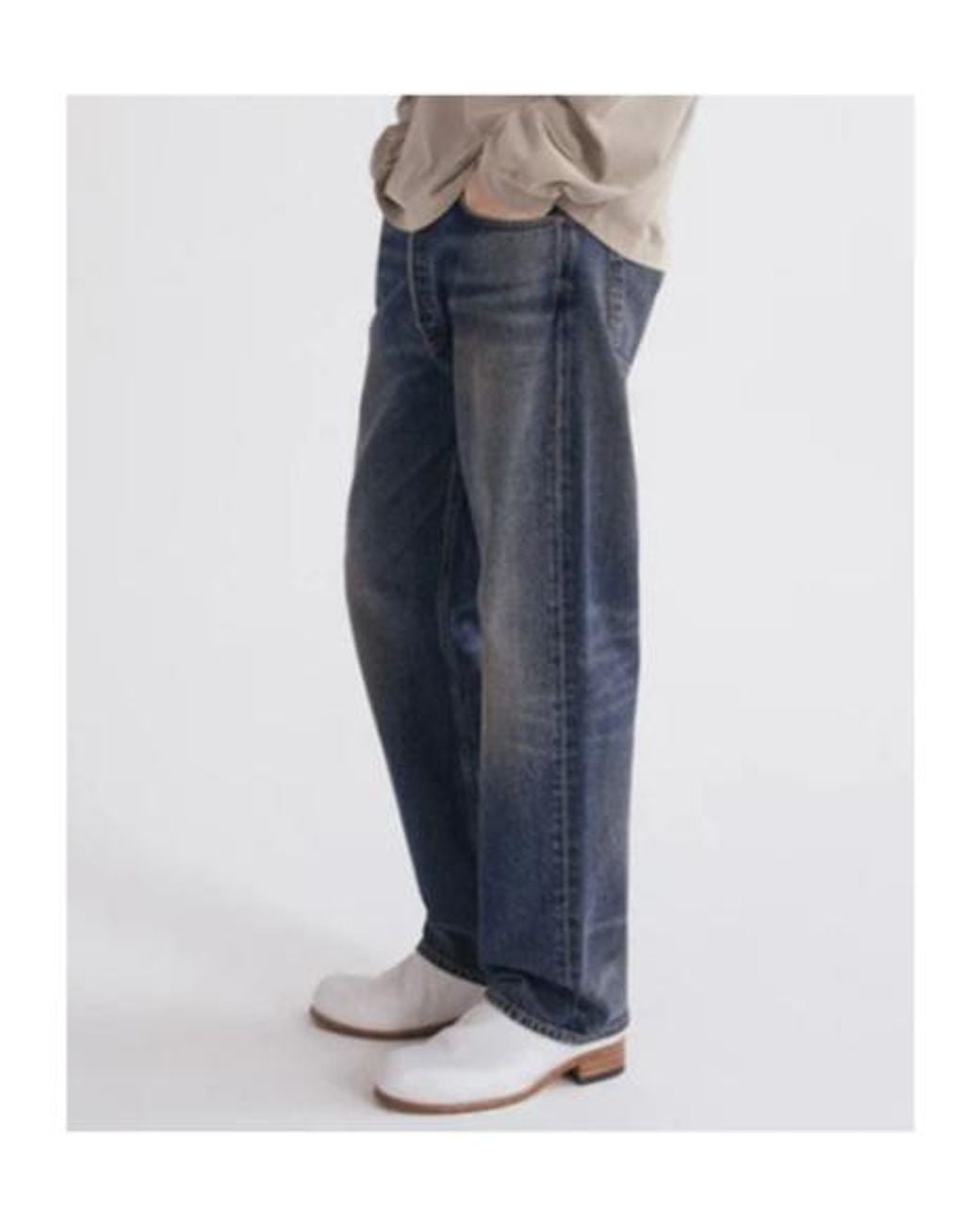 Agolde Blue Faded Straight-Leg Jeans for men