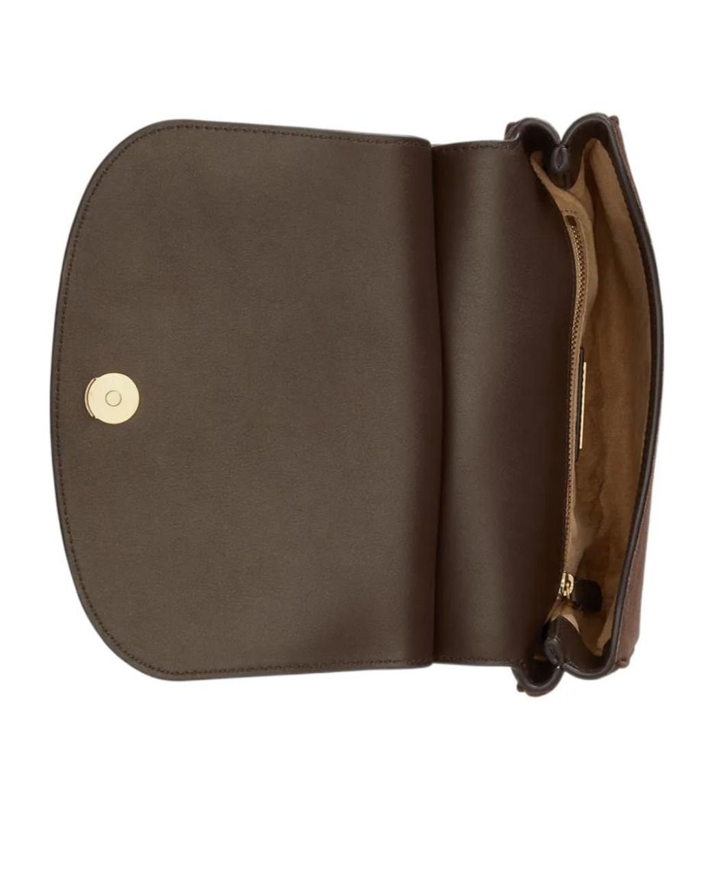Ralph Lauren Brown Marcy Crossbody Bag