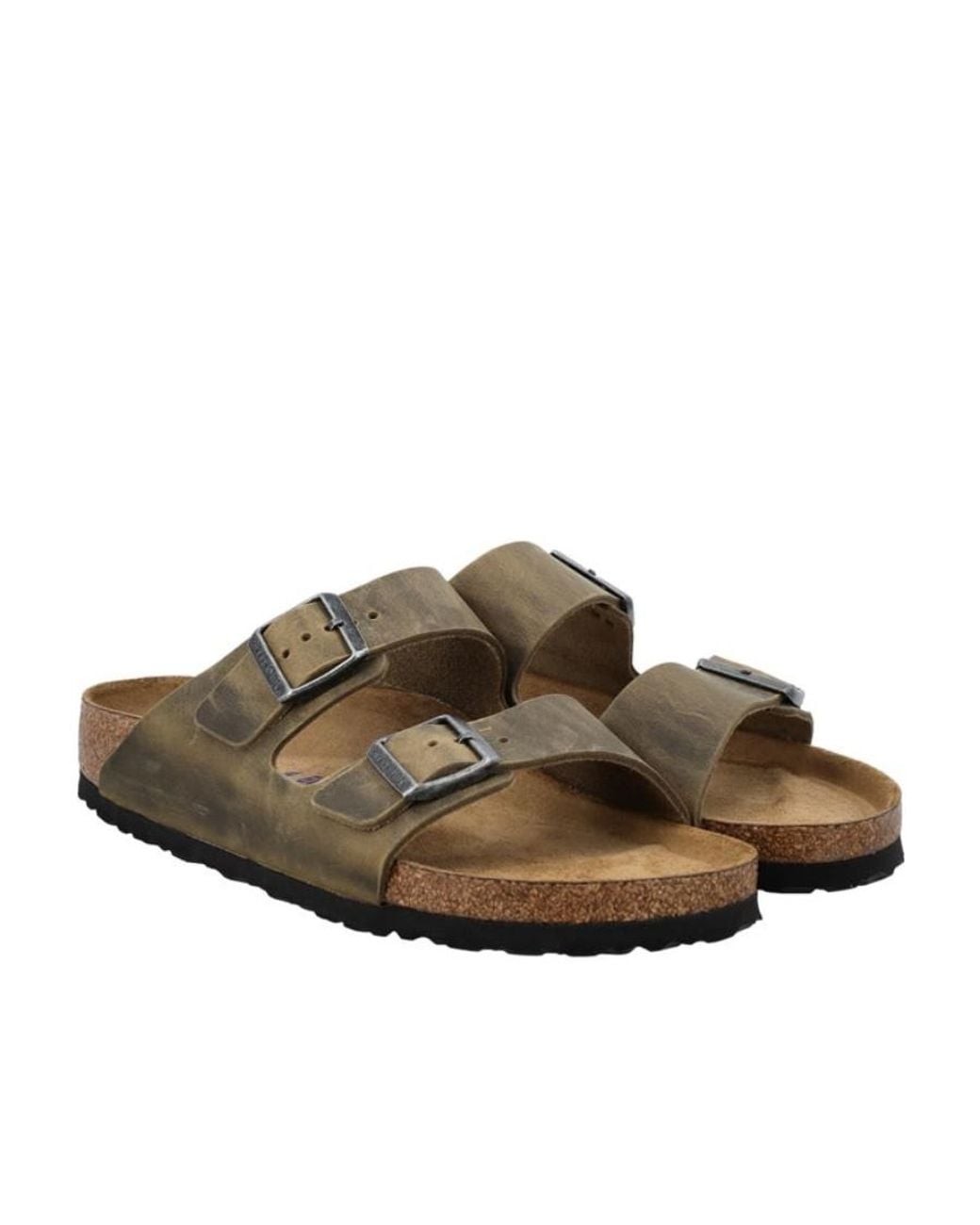 Birkenstock Brown Logo Pull-On Sandals for men