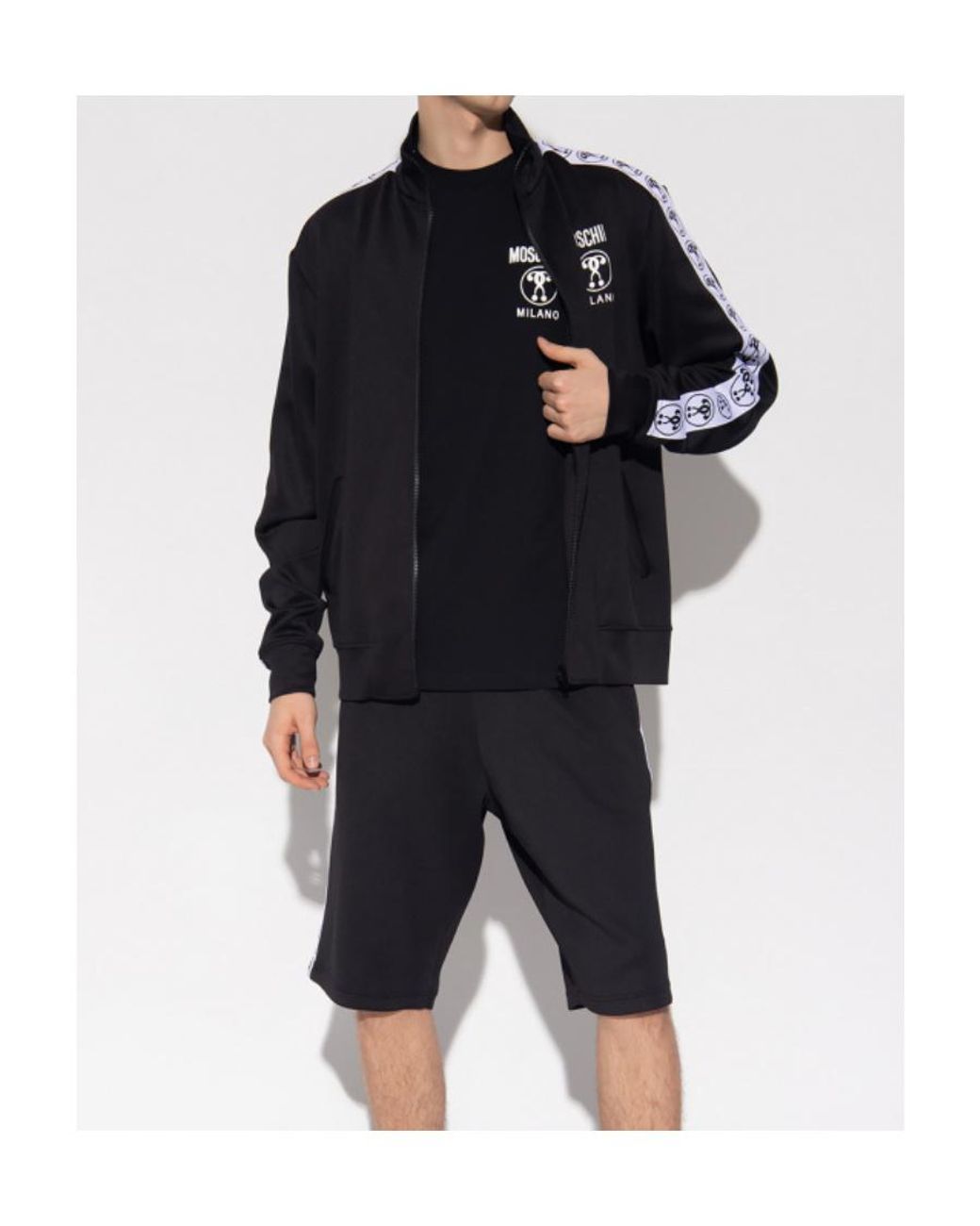 Moschino Blue Question Mark Bermuda Shorts for men
