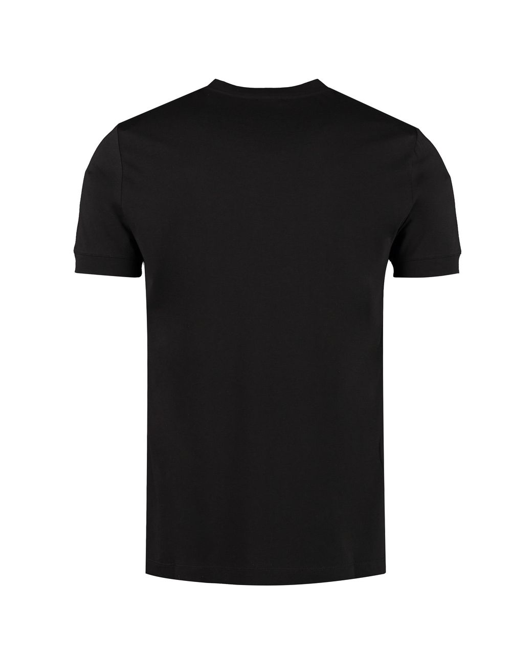 Giorgio Armani Black Logo Printed Crewneck T-Shirt for men