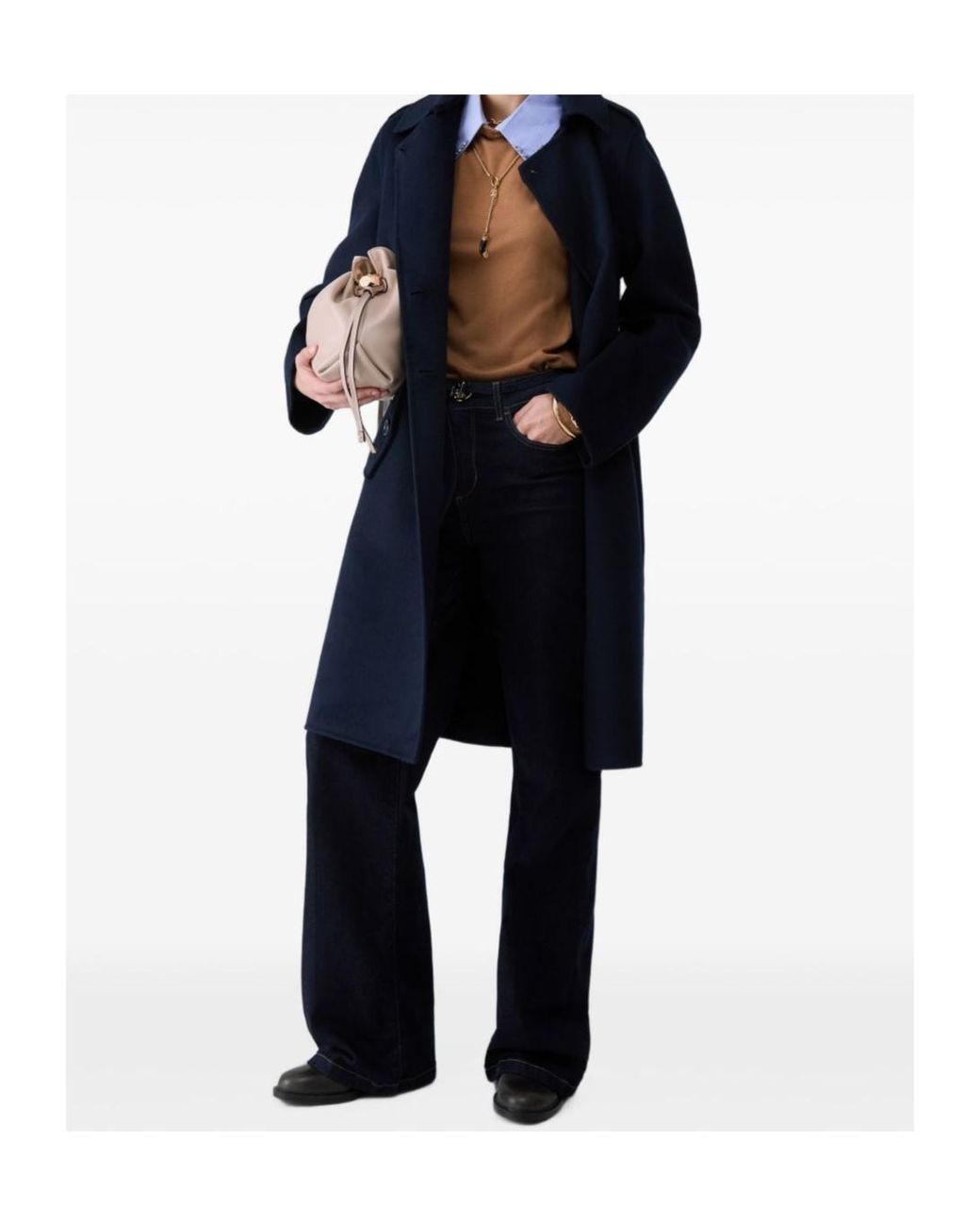Liu Jo Blue Long Wool Coat